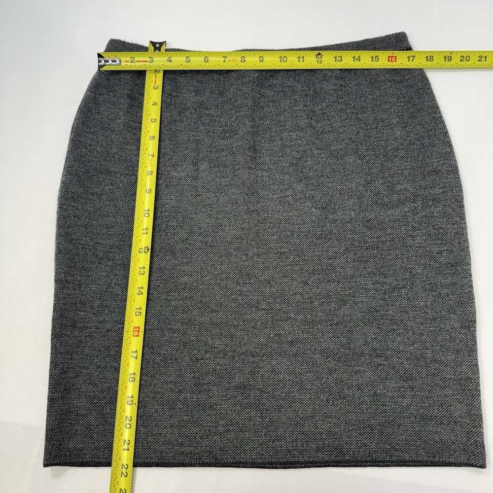 Eileen Fisher 100% Merino Wool Mini Skirt Womens Large Office Designer Slim $188 - Picture 7 of 8